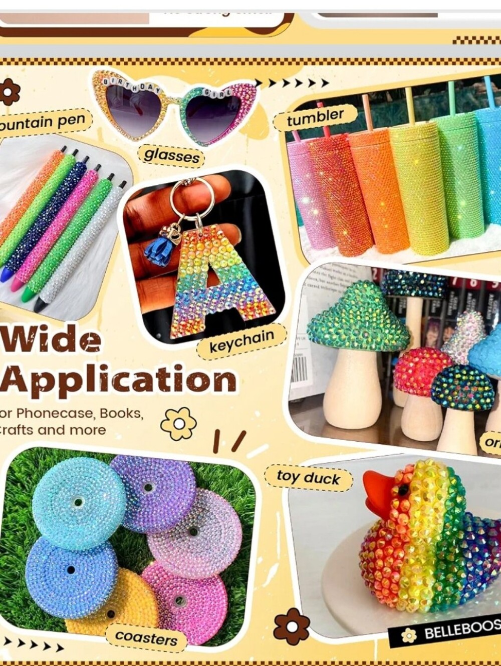 Multi-Color Diamond Art Rhinestone Kit - Assorted Colors - Picture 3 of 3